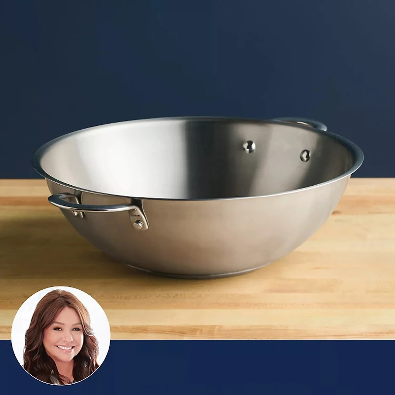 Rachael Ray Professional Stainless Steel 14" Wok