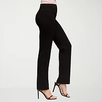 24seven Comfort Apparel Womens Slim Mid Rise Pant