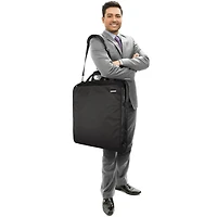 WallyBags 42" Premium Travel Garment Bag With Shoulder Strap, Two Large Pockets And Printed Lining
