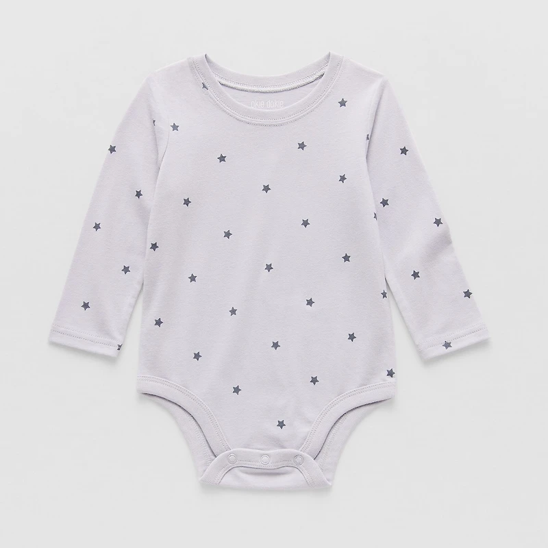 Okie Dokie Baby Unisex Round Neck Long Sleeve Bodysuit