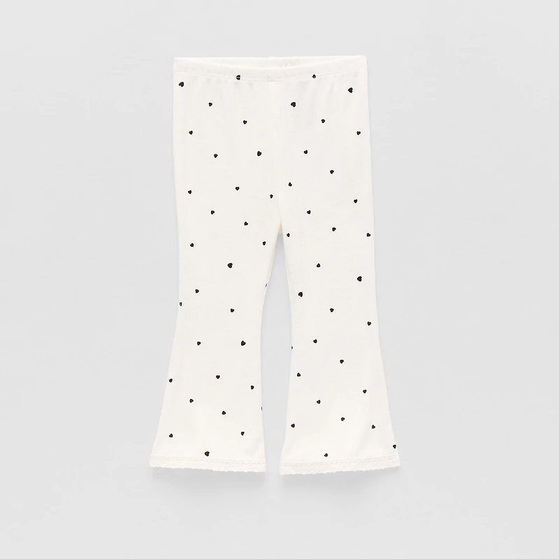 Okie Dokie Baby Girls Knit Flare Full Length Leggings