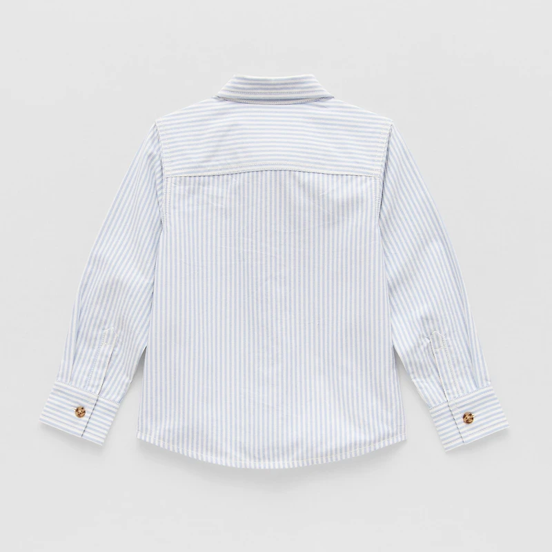 Okie Dokie Toddler & Little Boys Long Sleeve Regular Fit Button-Down Shirt
