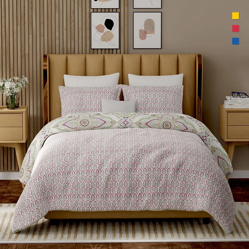 Color Sense 3-pc. REVERSIBLE Duvet Cover Set