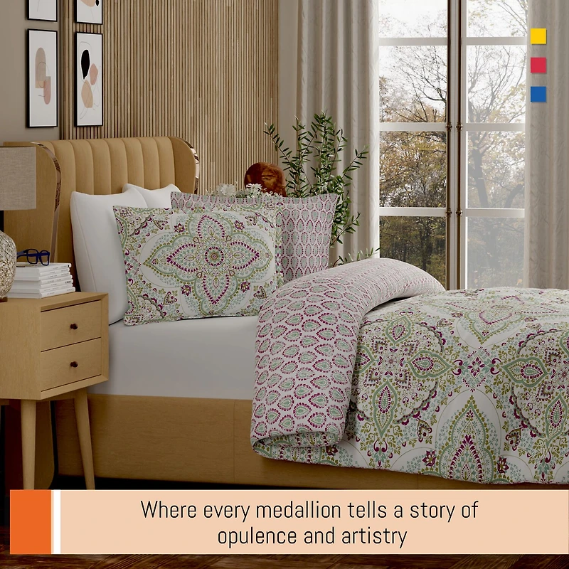 Color Sense 3-pc. REVERSIBLE Duvet Cover Set