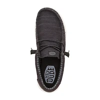 HEYDUDE Wally Stretch Sox Mens Round Closed Toe Slip-On Shoe