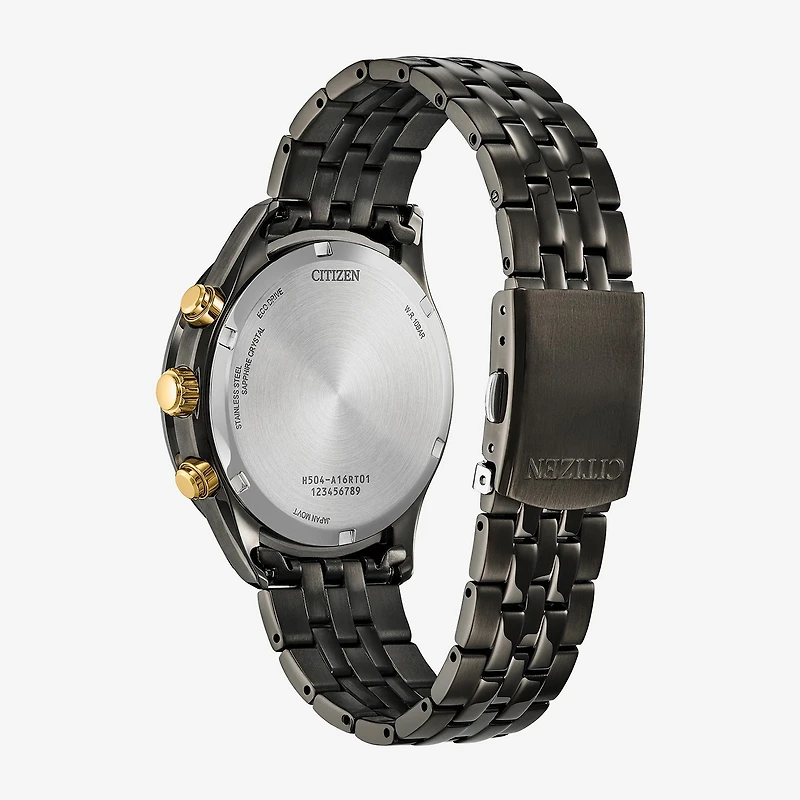 Citizen Classic Eco Mens Chronograph Gray Stainless Steel Bracelet Watch At2576-68e