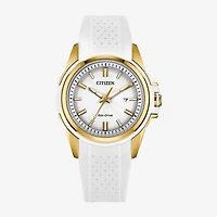 Citizen Sport Casual Womens White Strap Watch Fe1262-03a
