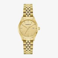 Caravelle Designed By Bulova Womens Gold Tone Stainless Steel Bracelet Watch 44m117