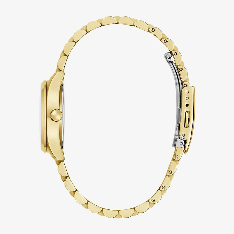Caravelle Designed By Bulova Womens Gold Tone Stainless Steel Bracelet Watch 44m117