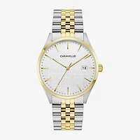 Caravelle Designed By Bulova Mens Two Tone Stainless Steel Bracelet Watch 45b163