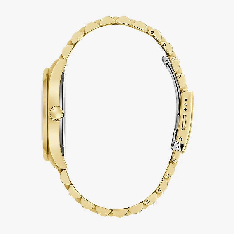 Caravelle Designed By Bulova Mens Gold Tone Stainless Steel Bracelet Watch 44b132