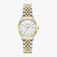 Caravelle Designed By Bulova Womens Two Tone Stainless Steel Bracelet Watch 45m121
