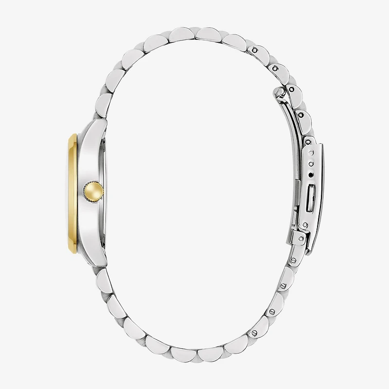 Caravelle Designed By Bulova Womens Two Tone Stainless Steel Bracelet Watch 45m121