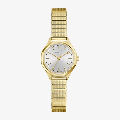 Caravelle Designed By Bulova Womens Gold Tone Stainless Steel Bracelet Watch 44l268