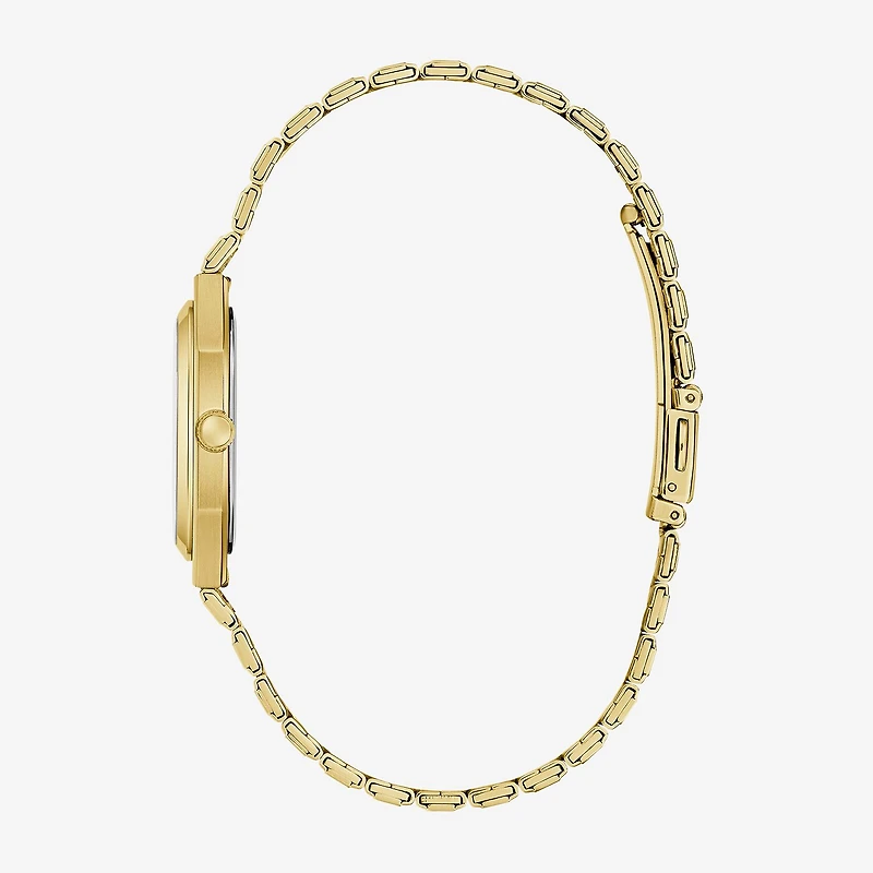 Caravelle Designed By Bulova Mens Gold Tone Stainless Steel Bracelet Watch 44b131