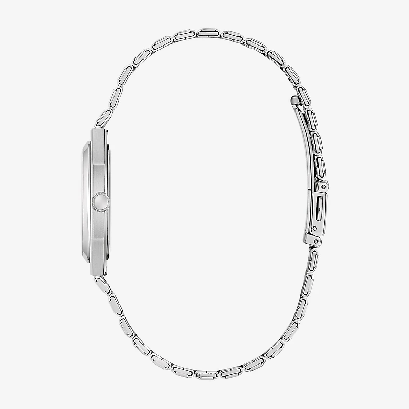 Caravelle Designed By Bulova Mens Silver Tone Stainless Steel Bracelet Watch 43b176