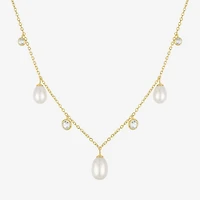 Womens 14K Gold Over Silver 15 Inch Cable Chain Necklace