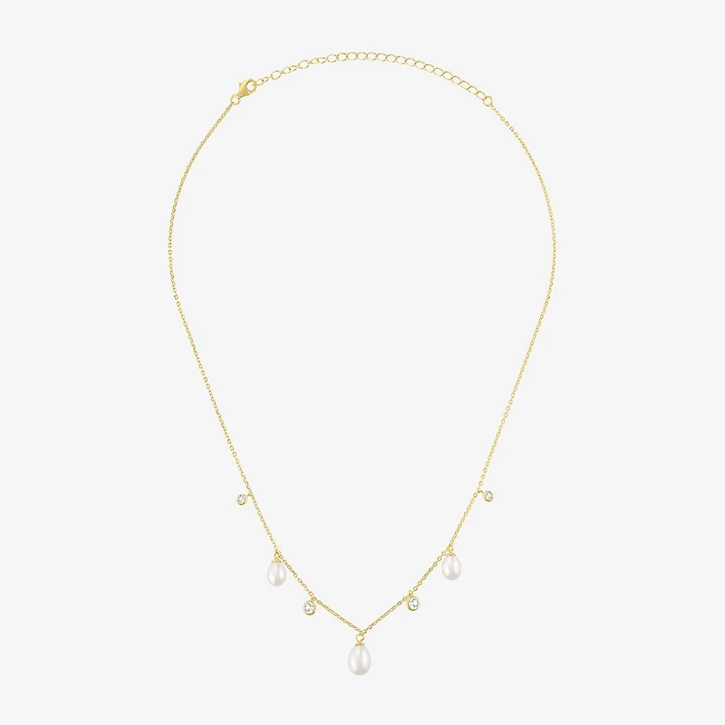 Womens 14K Gold Over Silver 15 Inch Cable Chain Necklace
