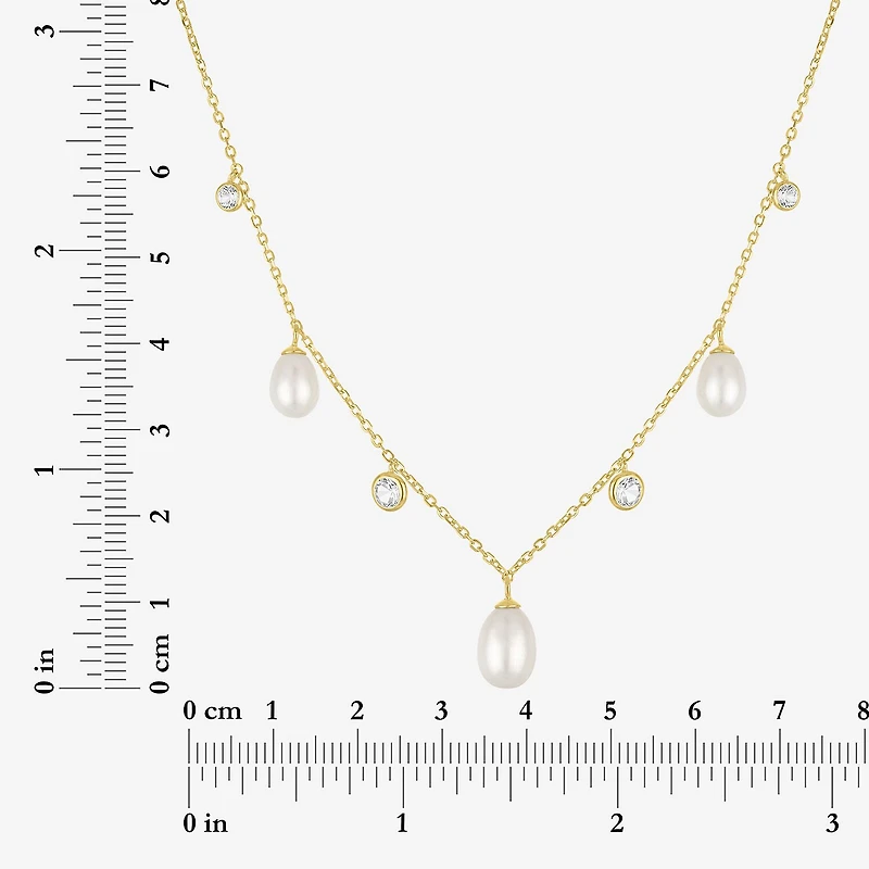 Womens 14K Gold Over Silver 15 Inch Cable Chain Necklace