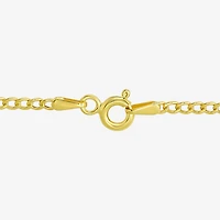 Made in Italy Womens 10K Gold 18 Inch Curb Chain Necklace
