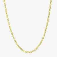Made in Italy Womens 10K Gold 18 Inch Curb Chain Necklace
