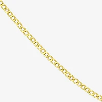Made in Italy Womens 10K Gold 18 Inch Curb Chain Necklace