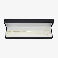 Made in Italy Womens 10K Gold Inch Herringbone Chain Necklace