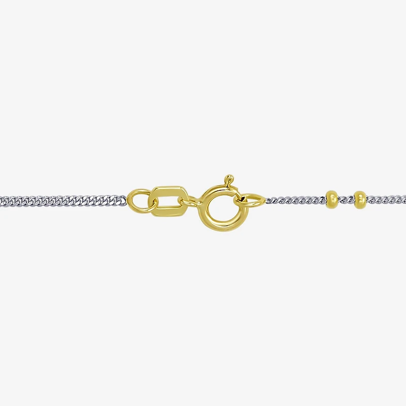 Made in Italy Womens 10K Gold Inch Link Chain Necklace