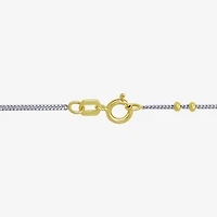 Made in Italy Womens 10K Gold Inch Link Chain Necklace