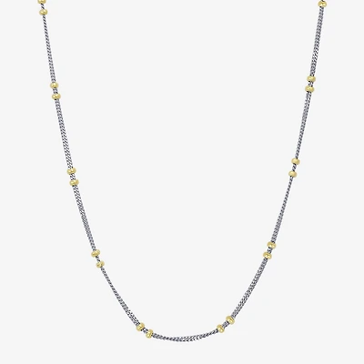 Made in Italy Womens 10K Gold Inch Link Chain Necklace