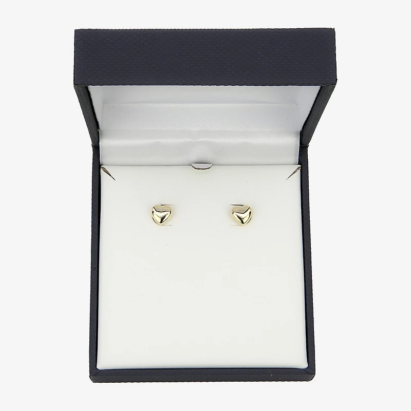 Gold Addiction 10K Gold 8.5mm Heart Stud Earrings