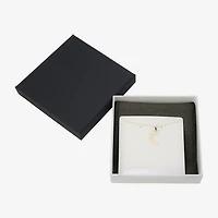 Gold Addiction Womens 10K Gold Moon 18 Inch Pendant Necklace