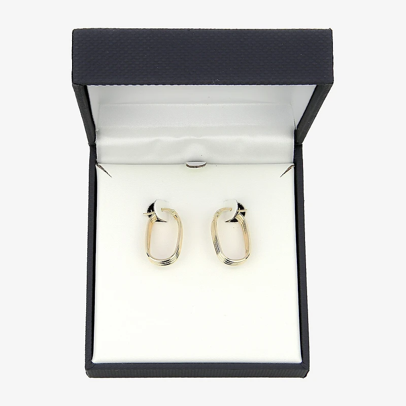 Gold Addiction Womens 10K Gold 23.5mm Hoop Earrings