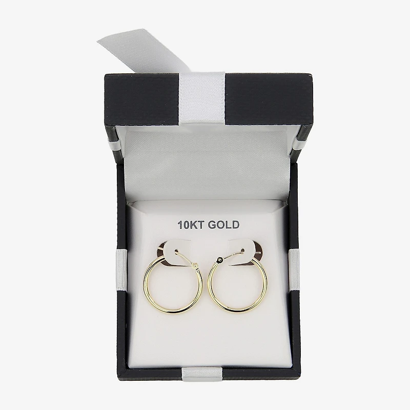 Womens 10K Gold 19mm Hoop Earrings