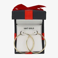 Womens 10K Gold 40mm Hoop Earrings
