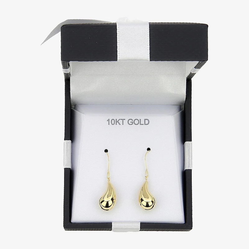 Womens 10K Gold Drop Earrings