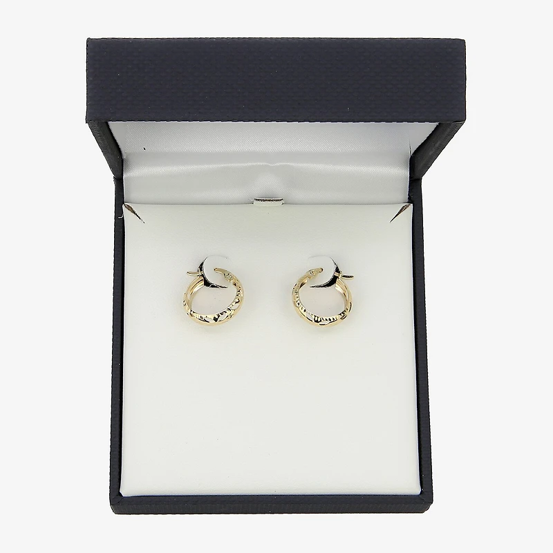 Womens 10K Gold 17.5mm Hoop Earrings