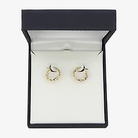 Womens 10K Gold 17.5mm Hoop Earrings