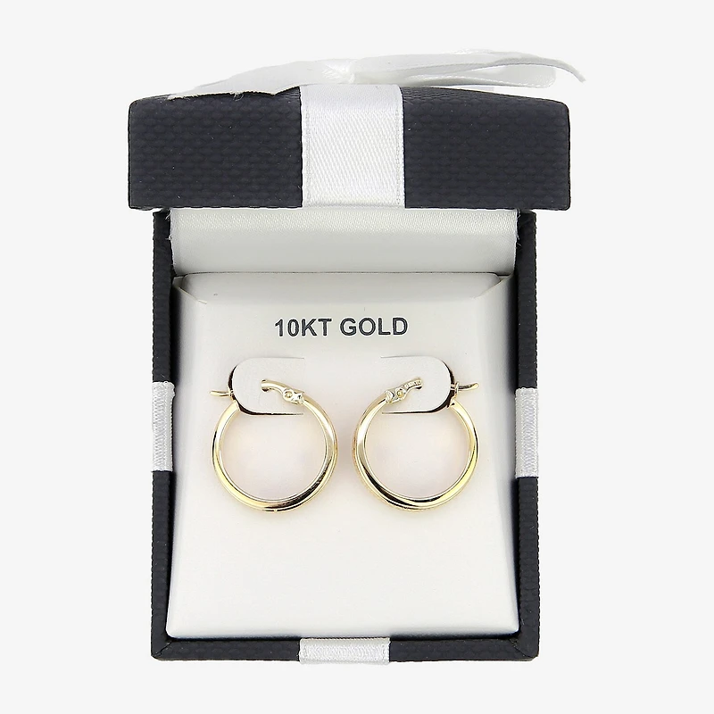 Womens 10K Gold 18.5mm Hoop Earrings