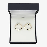 Womens 10K Gold 23mm Hoop Earrings
