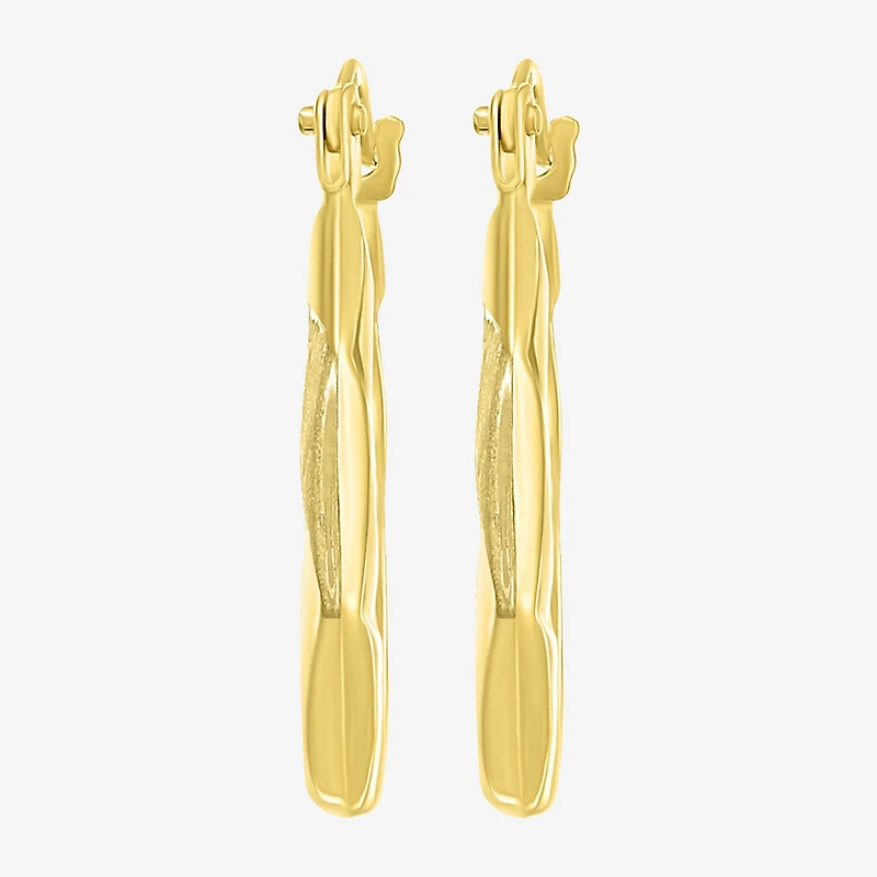 Womens 14K Gold 17.3mm Hoop Earrings
