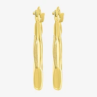 Womens 14K Gold 17.3mm Hoop Earrings