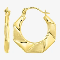Womens 14K Gold 17.3mm Hoop Earrings