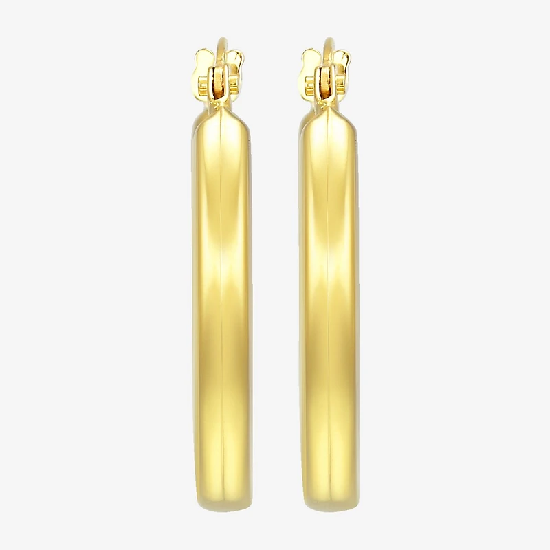 Womens 14K Gold 18.3mm Hoop Earrings