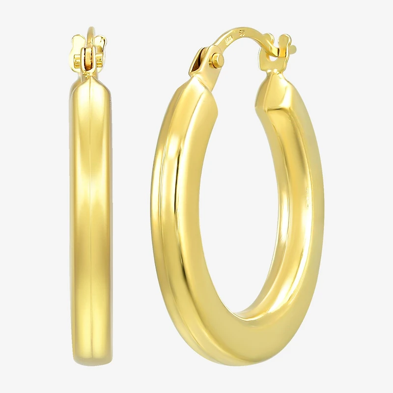 Womens 14K Gold 18.3mm Hoop Earrings