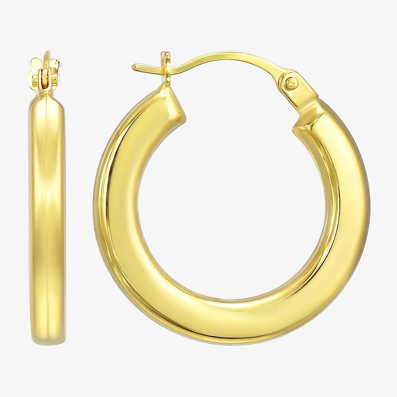 Womens 14K Gold 18.3mm Hoop Earrings