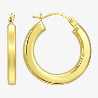 Womens 14K Gold 18.3mm Hoop Earrings