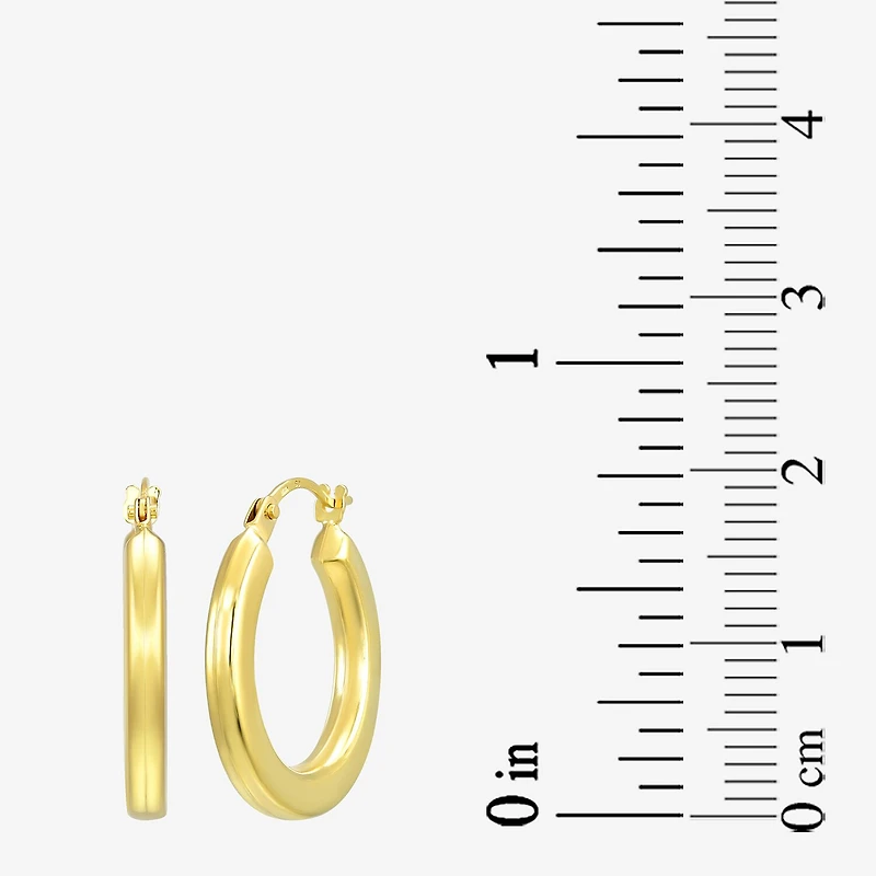 Womens 14K Gold 18.3mm Hoop Earrings