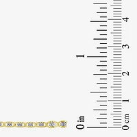 Made in Italy Womens 10K Gold 10 Inch Hollow Ankle Bracelet