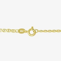 Made in Italy Womens 10K Gold 10 Inch Hollow Ankle Bracelet